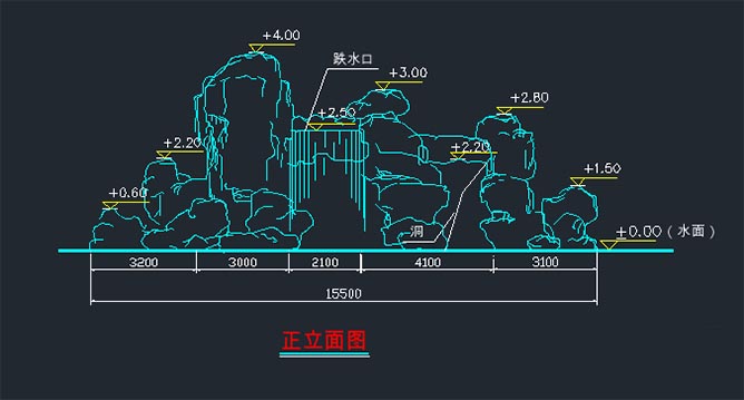 塑石假山施工图大全免费下载-小型塑石假山