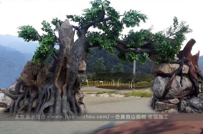 【多图】仿真树大门原来可以做出这样多的效果