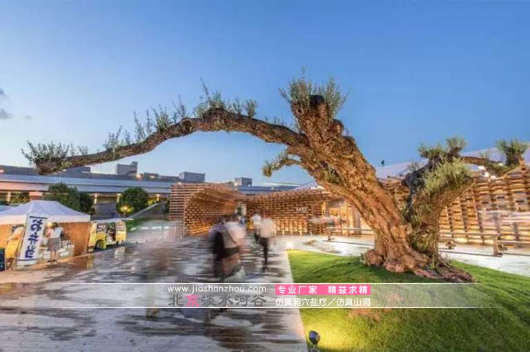 仿真胡杨树出口到美国及东南亚国家成为酒吧餐饮的重要标志