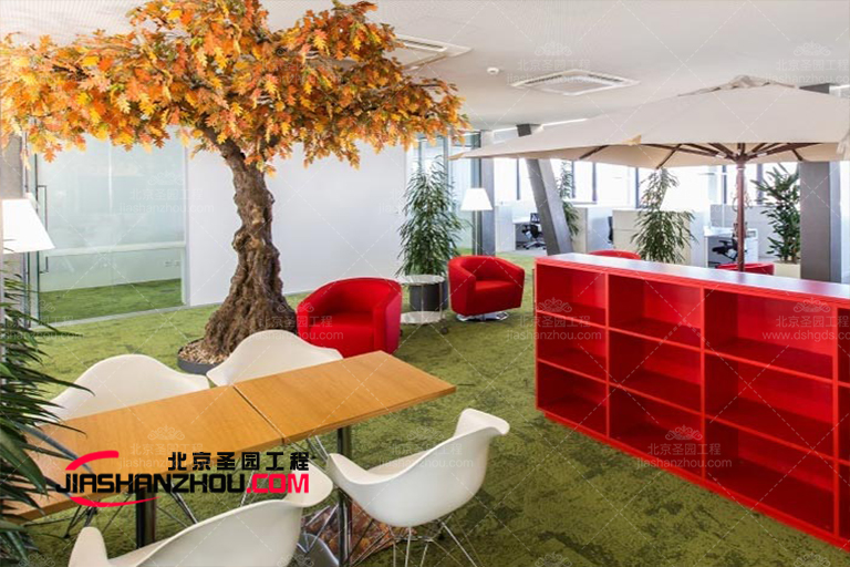 北京圣园工程植物与仿真树体结合式景观设计