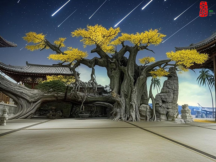 在忙碌的工作生活中找寻能让心灵宁静的仿真树绿洲