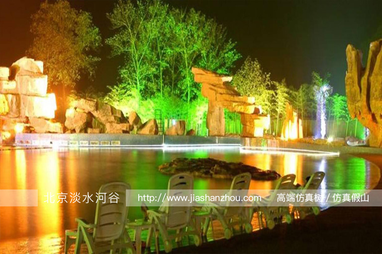 人工塑石假山图片
