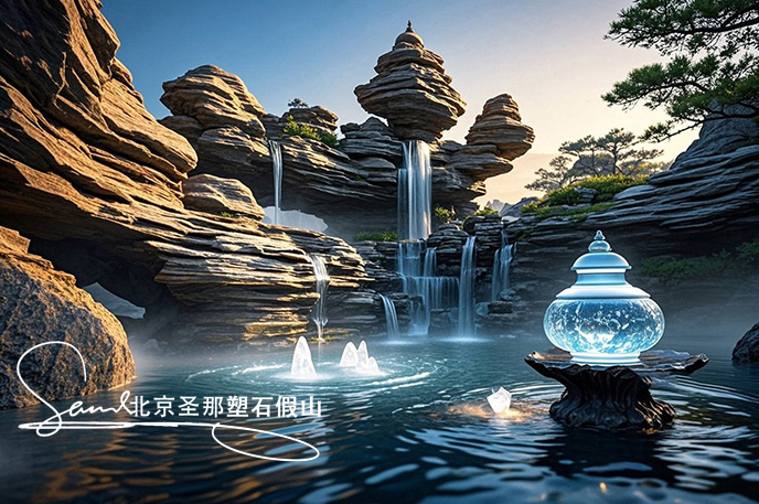 千层石假山