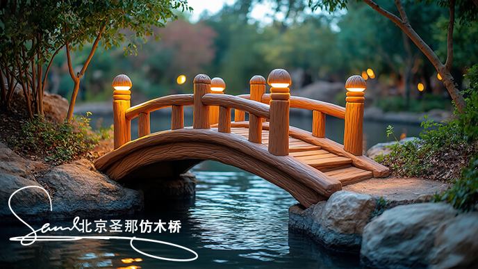 水泥仿木桥