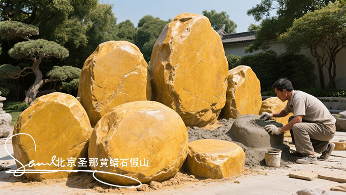仿真黄蜡石