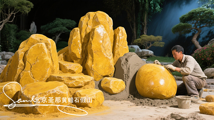 黄蜡石假山