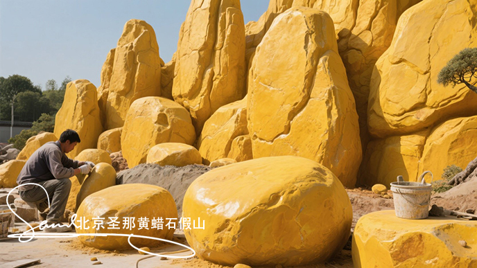黄蜡石假山