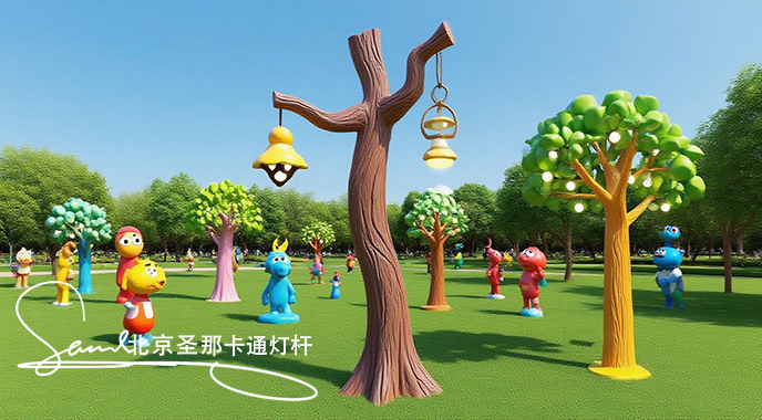 卡通灯杆