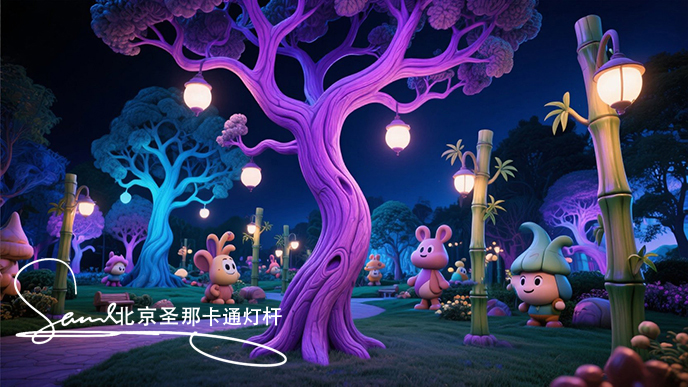 卡通灯杆