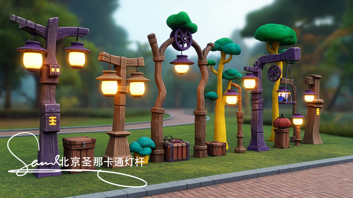 卡通灯杆