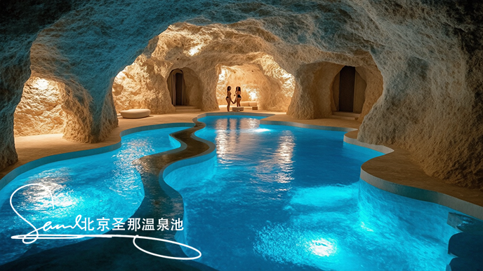 塑石假山温泉池