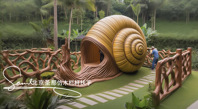 jimeng-2025-06-25-2302-正在施工制作的旅游区楼梯室外安全围栏设计制作过程，美工正在施工制作，先用钢筋焊接....jpeg