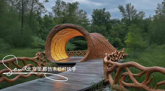 jimeng-2025-06-25-5015-正在施工制作的旅游区楼梯室外安全围栏设计制作过程，美工正在施工制作，先用钢筋焊接....jpeg