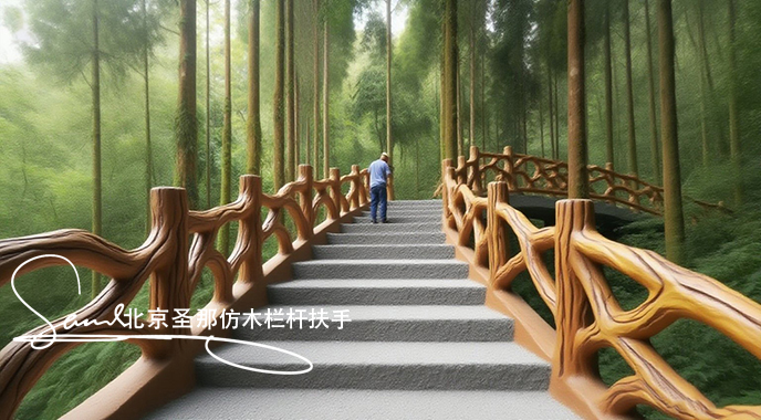 jimeng-2025-06-25-5085-正在施工制作的旅游区楼梯室外安全围栏设计制作过程，美工正在施工制作，先用钢筋焊接....jpeg