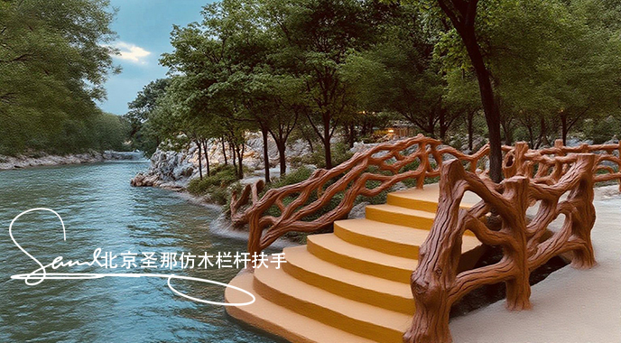 jimeng-2025-06-25-1165-正在施工制作的旅游区楼梯室外安全围栏设计制作过程，美工正在施工制作，先用钢筋焊接....jpeg
