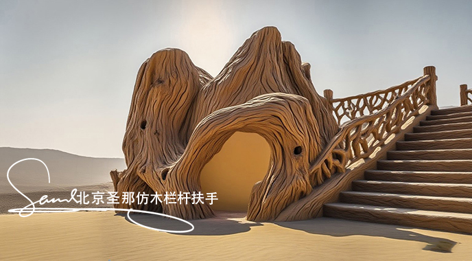 jimeng-2025-06-25-1395-正在施工制作的旅游区楼梯室外安全围栏设计制作过程，美工正在施工制作，先用钢筋焊接....jpeg