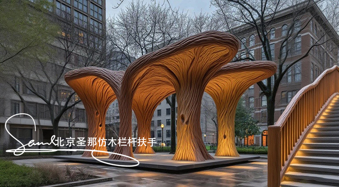 jimeng-2025-06-25-1875-正在施工制作的旅游区楼梯室外安全围栏设计制作过程，美工正在施工制作，先用钢筋焊接....jpeg