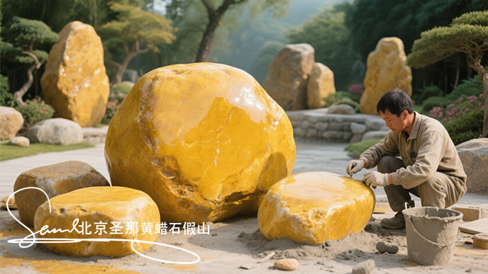 黄蜡石假山