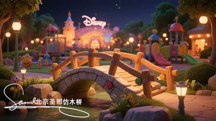 水泥仿木桥