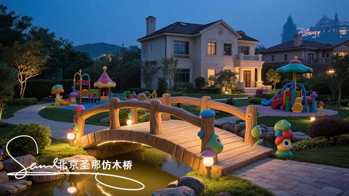 水泥仿木桥