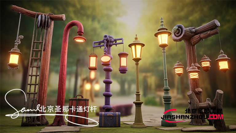 水泥仿木灯杆