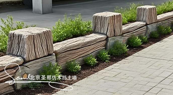 1761097495375878.png jimeng-2025-10-22-2774-主体是一段模拟枯木质感的造型挡土墙,表面纹理逼真,增强了复古、工业风的视觉效果。....png