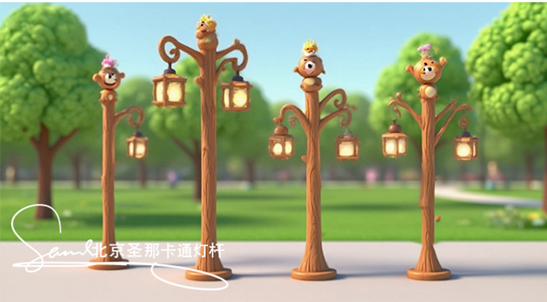 水泥仿木灯杆.jpg 水泥仿木灯杆