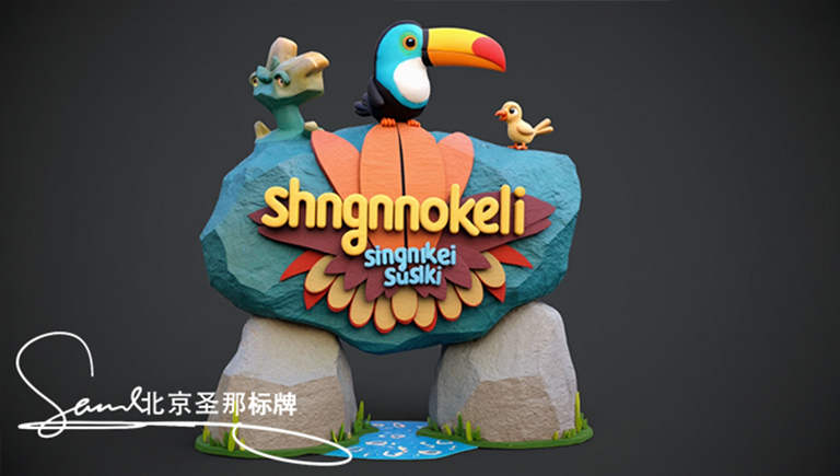 水泥仿木标识牌.jpg 水泥仿木标识牌