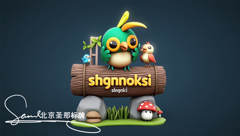 水泥仿木标识牌.jpg 水泥仿木标识牌