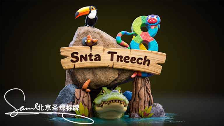 水泥仿木标识牌