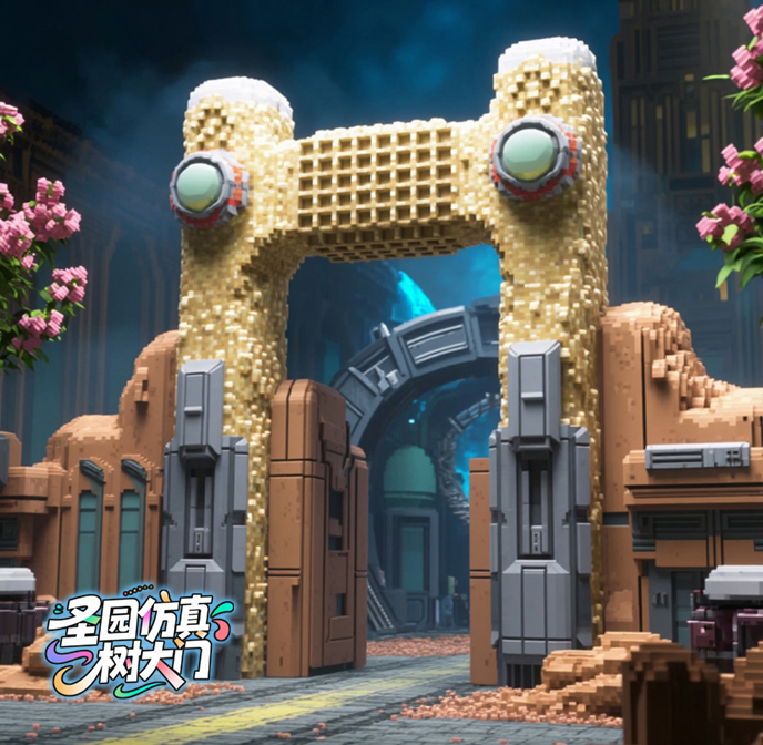 仿真树大门.jpg 仿真树大门