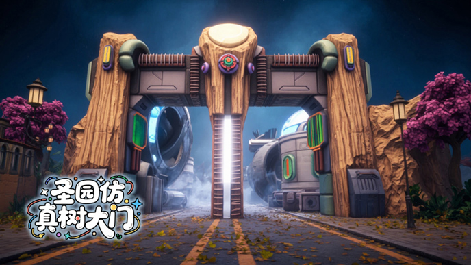 仿真树大门.jpg 仿真树大门