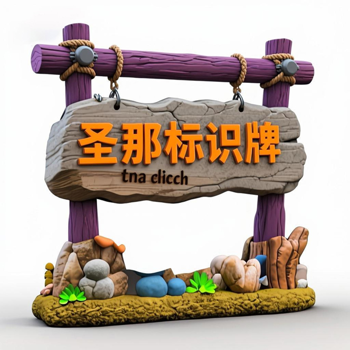 水泥仿木标识牌.jpg 水泥仿木标识牌