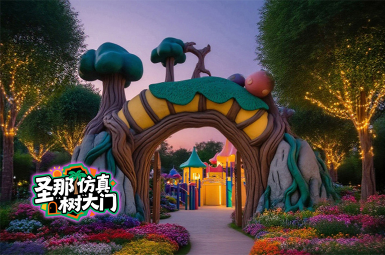 仿真树大门