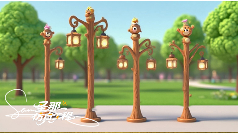 卡通灯杆