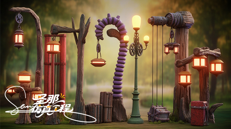 卡通灯杆
