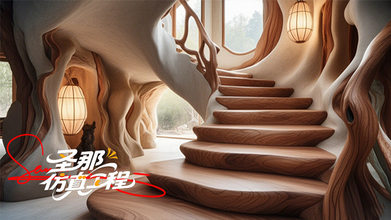 水泥仿木楼梯.jpg 水泥仿木楼梯