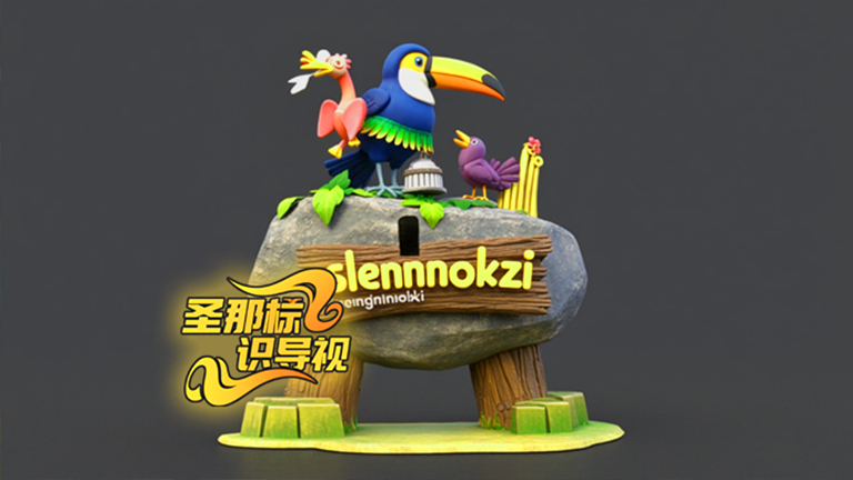 水泥仿木标识牌